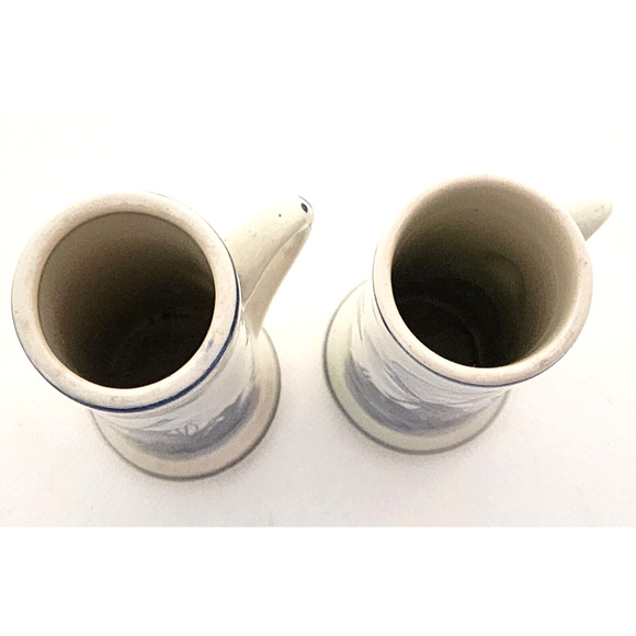 DELFTS HOLLAND-Shot Glasses-Blue White-Windmill-Handles-Set of 2 - Picture 5 of 9